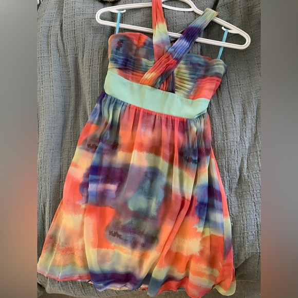 Marciano silk watercolour dress - Picture 3 of 6